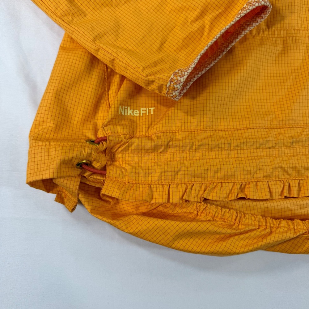 Nike ACG Vintage Anorak Windbreaker Orange Grid NikeFIT Pullover Hooded Jacket M - Picture 12 of 12